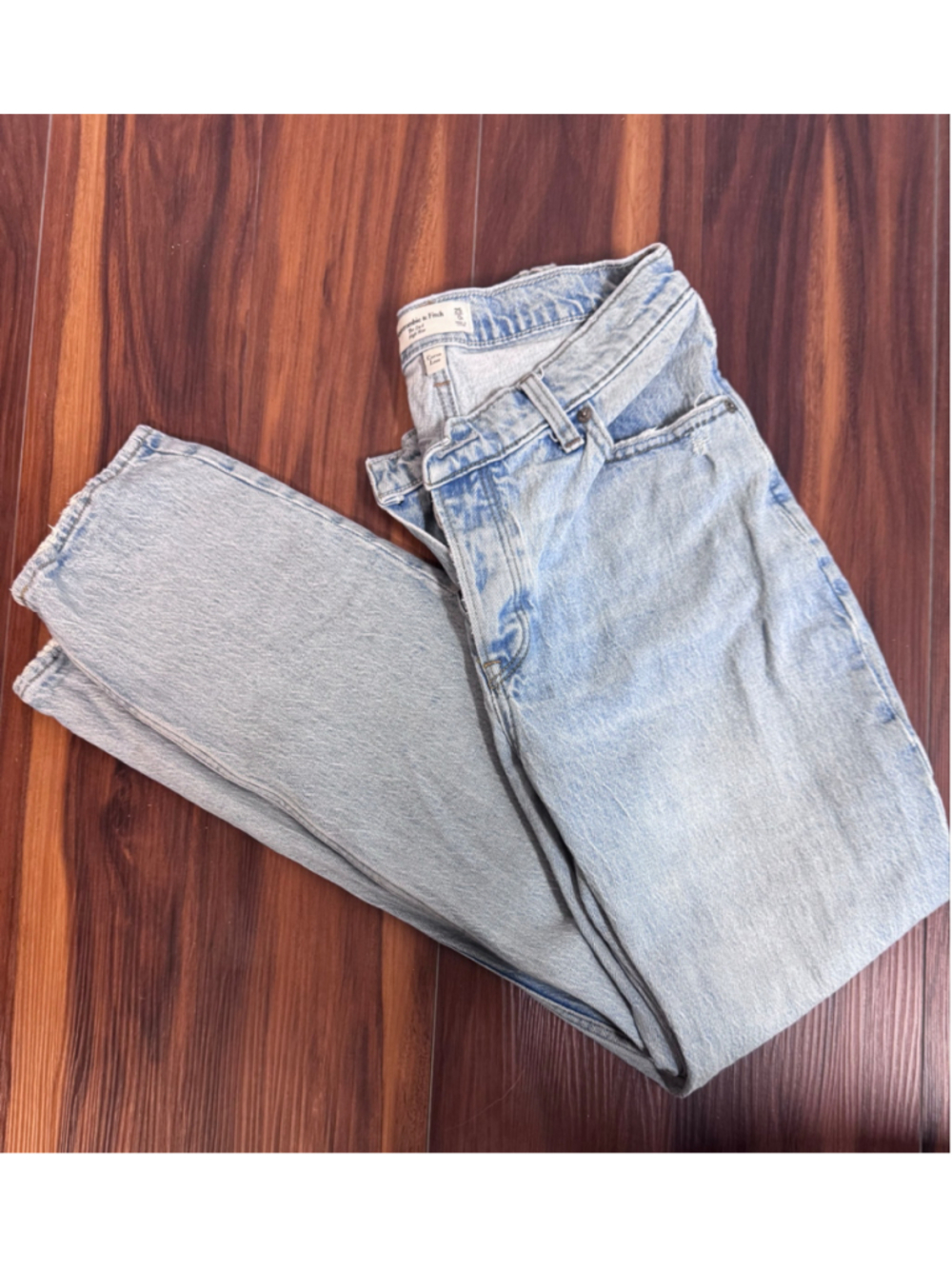 Women's Abercrombie & Fitch The Dad High Rise Jeans Size 25 Light Blue